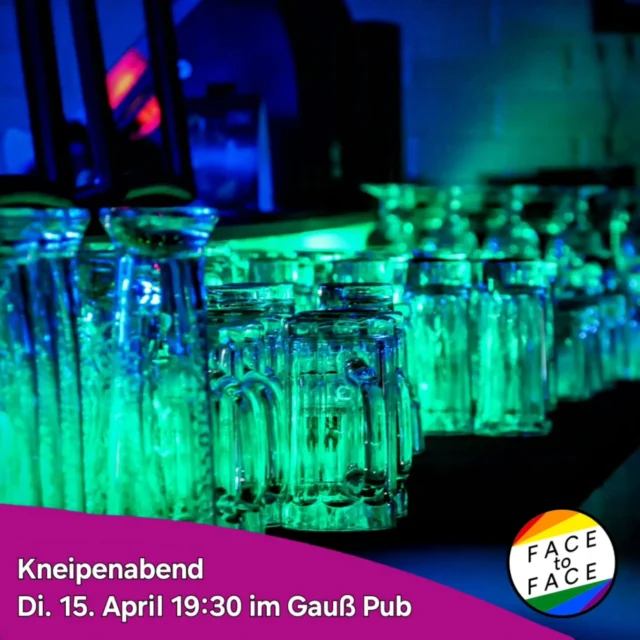 🍸 Kneipenabend
🗓 Di. 15.April - 19:30 | 📍 Gauß Pub

Wir gehen heute einfach mal gemeinsam in eine der vielen Göttinger Bars oder Cafés und genießen die Zeit.

ENGLISH
Today we simply go to one of Göttingen's many bars or cafés and enjoy the time together.

#gay #schwul #göttingen #instagay #face2face #goettingen #gaygoettingen #pride #lgbtq #gayman #gaymen #loveislove #queer #gaylove #follow #like #bisexual #schwul #activities #bar #cocktails